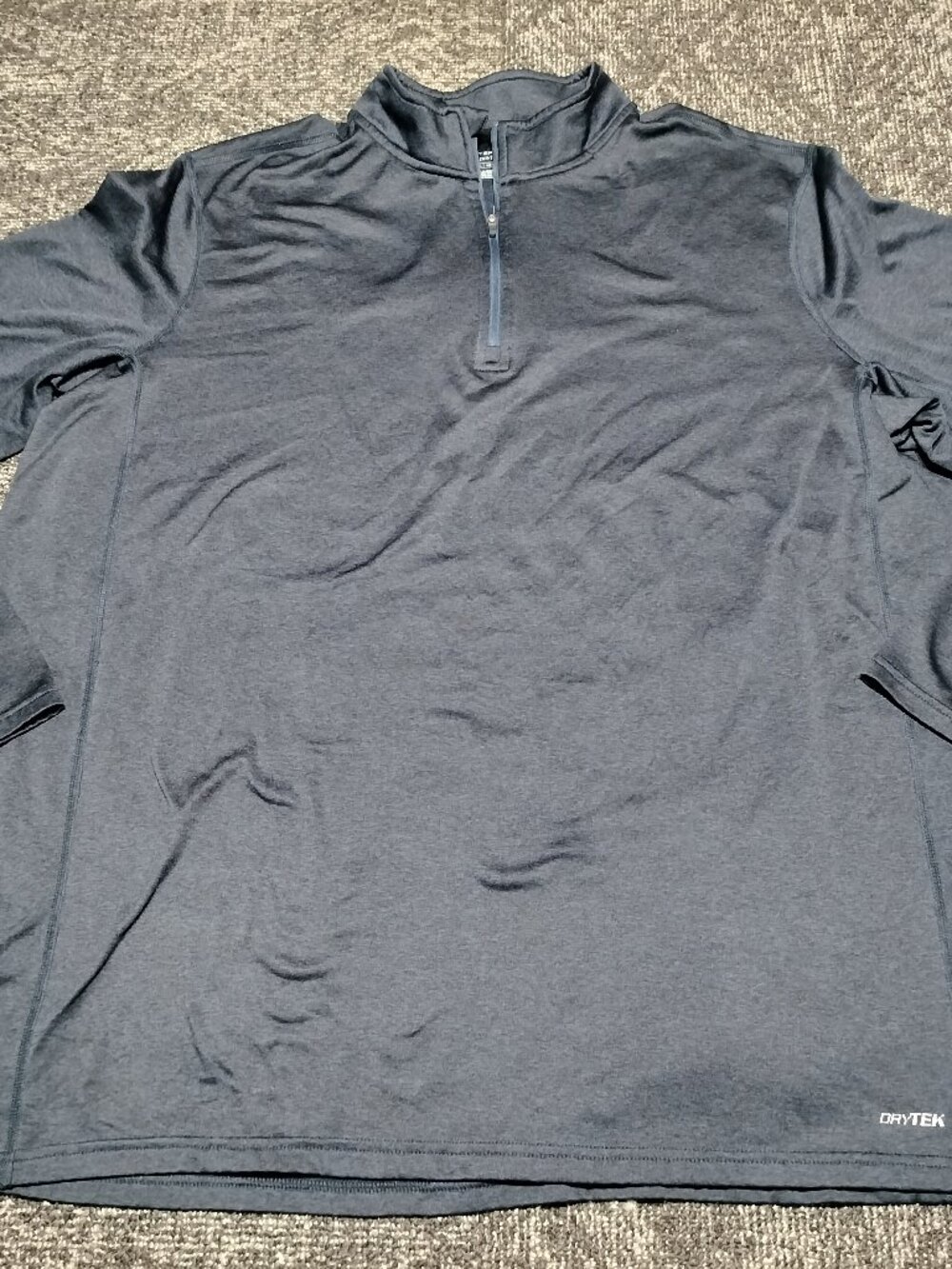 Men's Tek Gear Navy Blue Marled Long Sleeve Dry Tek Tee Shirt size XXL 3XL NWOT